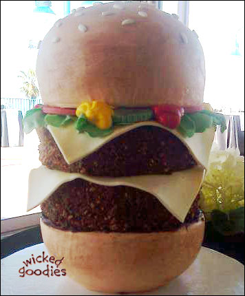 How to Make a Burger Cake by Wicked Goodies