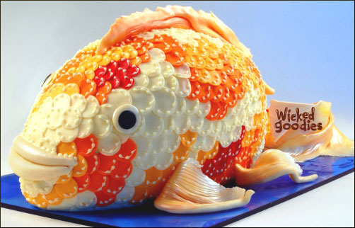 Koi-fish cake by Wicked Goodies