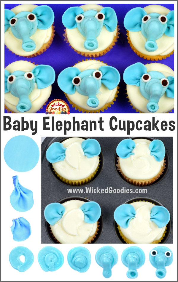 Baby Elephant Cupcakes