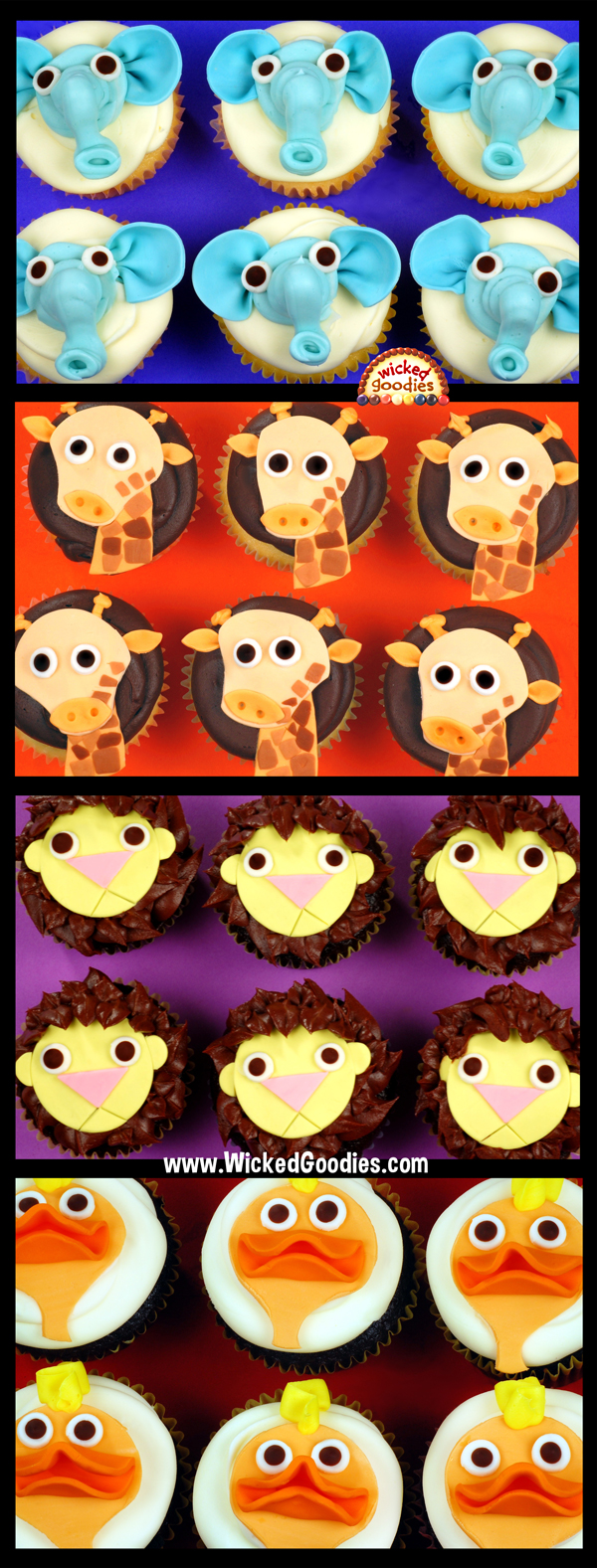 Baby Zoo Animal Cupcakes