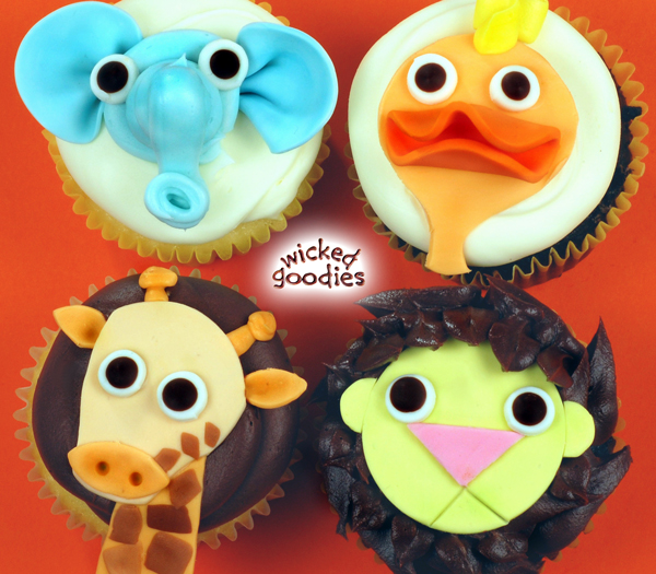 Baby Zoo Animal Cupcakes