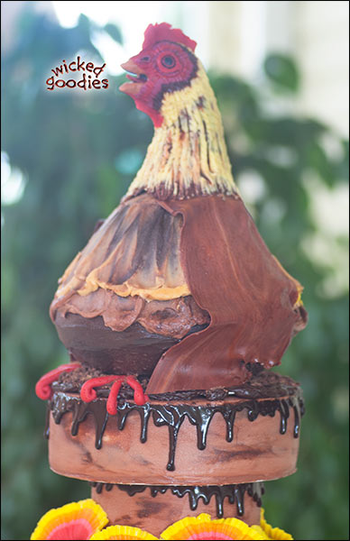 Wicked Goodies Rooster Cake on Fabulous Cakes Show