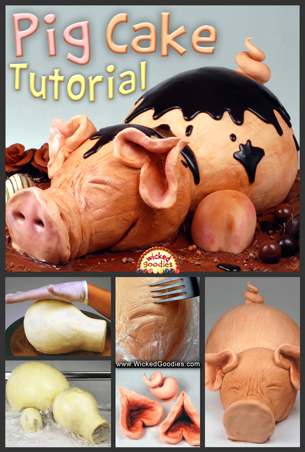 3D Pig Cake Tutorial