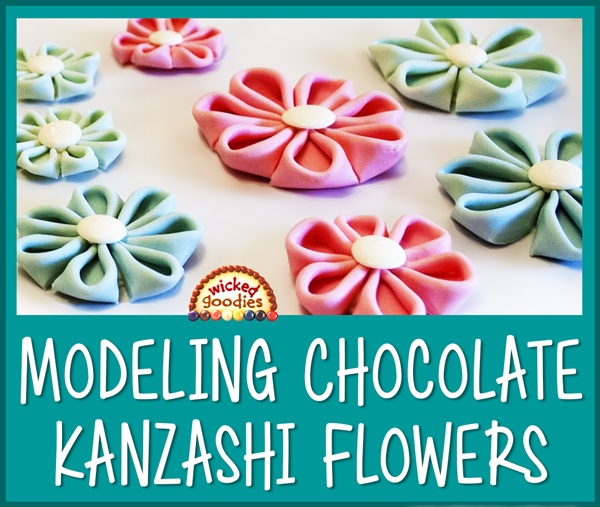 Modeling Chocolate Folded Kanzashi Flowers Tutorial