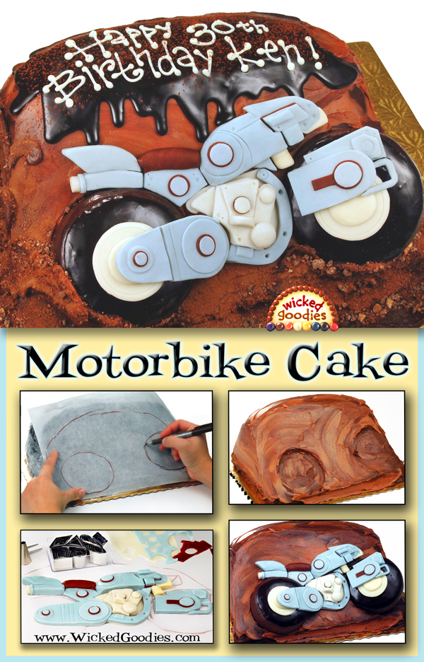 3D Motorbike Cake Tutorial