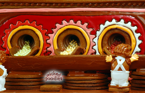 Gingerbread House Cookie Chutes and Tunnels