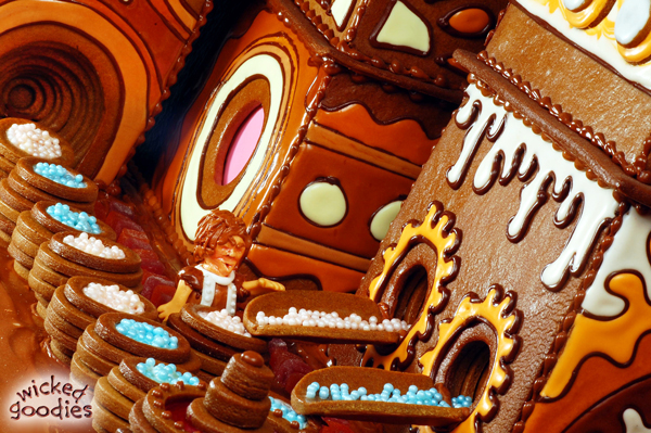 Gingerbread House Cookie Chutes and Tunnels