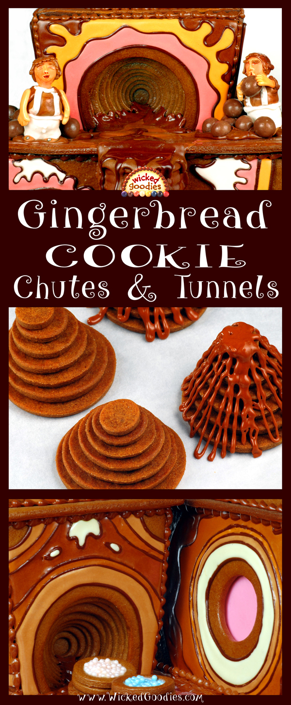 Gingerbread House Cookie Chutes and Tunnels