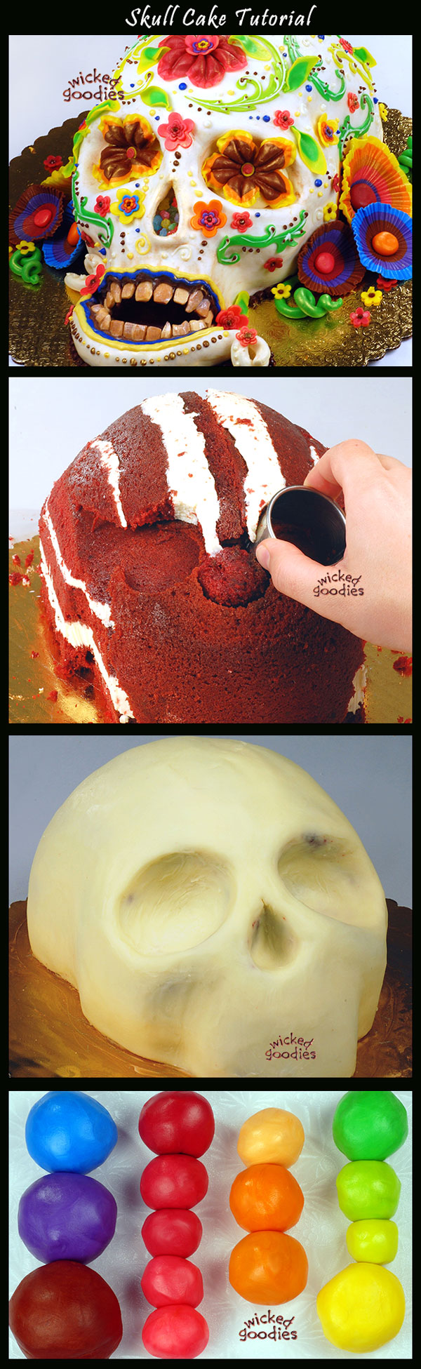 3D Skull Cake Tutorial