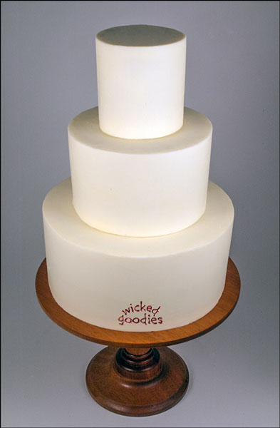 Three Tier Round Wedding Cake by Wicked Goodies