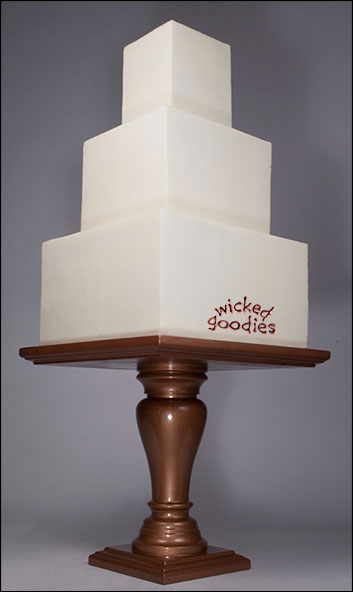 Three Tier Square Wedding Cake by Wicked Goodies