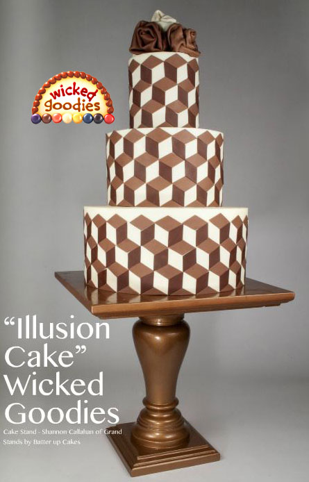 Chocolate Optical Illusion Cake by Wicked Goodies