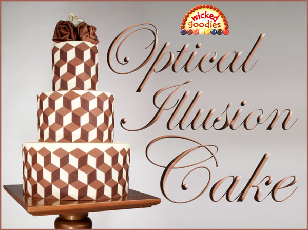 Chocolate Optical Illusion Cake by Wicked Goodies