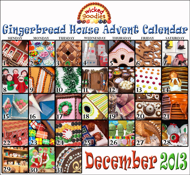 Gingerbread House Advent Calendar Wicked Goodies