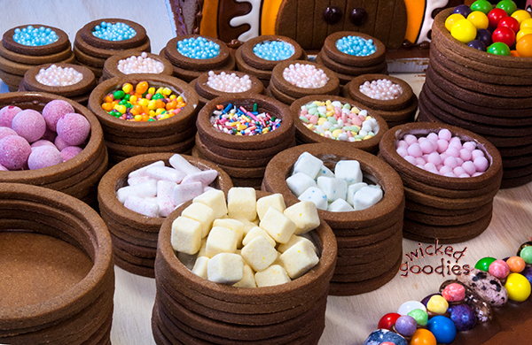 Gingerbread House Cookie Vats and Candy Delivery Systems