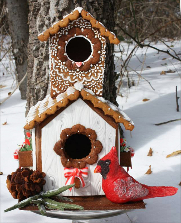 Gingerbread Cookie Birdhouse by Jamie Moon