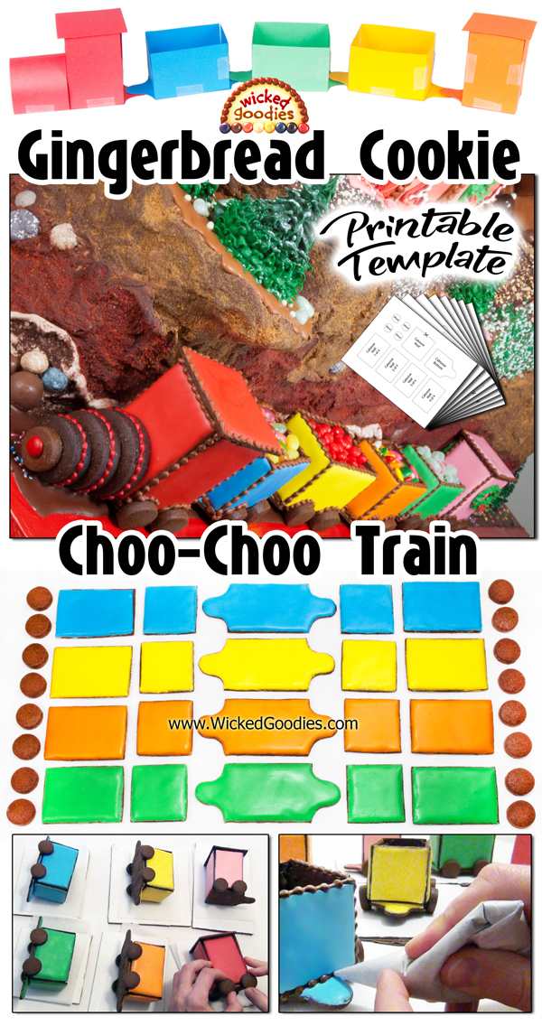 Gingerbread House Train Template