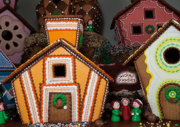 Orange Creamsicle Lace Trimmed Gingerbread House