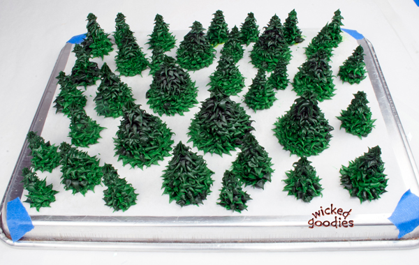 Royal Icing Fir Trees