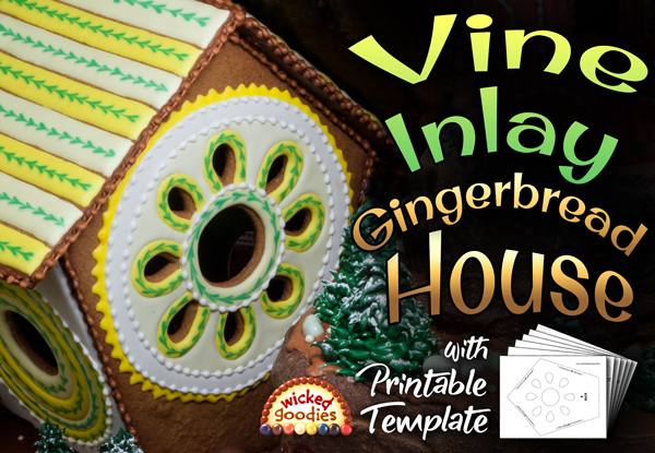 Royal Icing Inlay Vin Design Gingerbread House