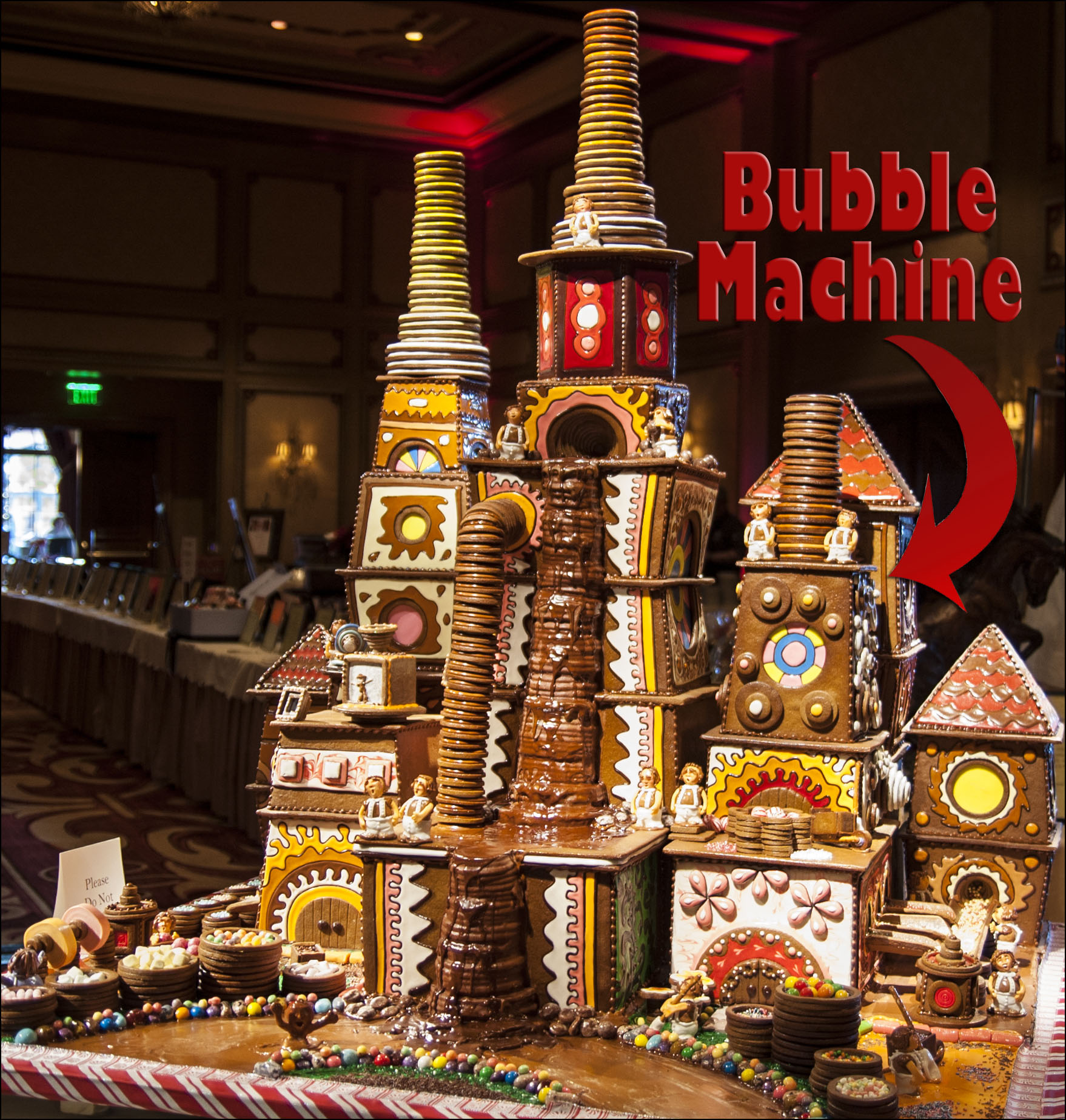 Gingerbread House Bubble Machine