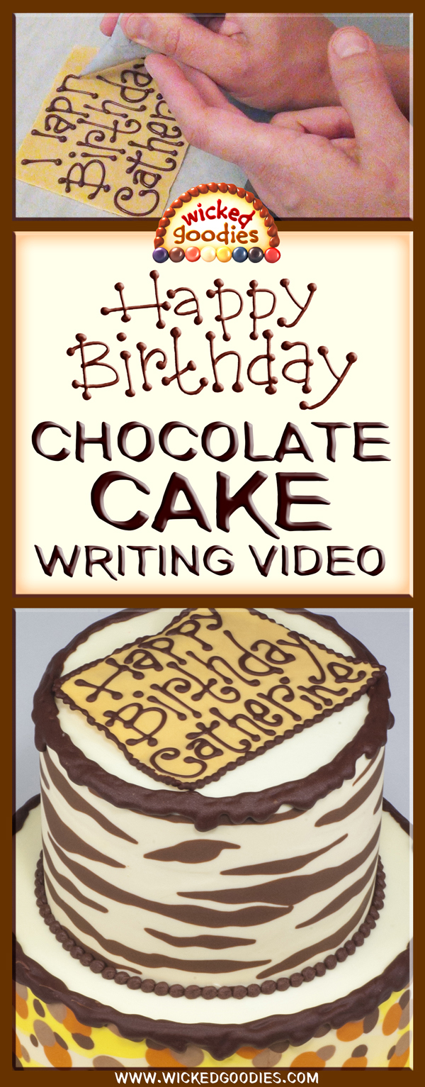 Chocolate Cake Writing Video Tutorial