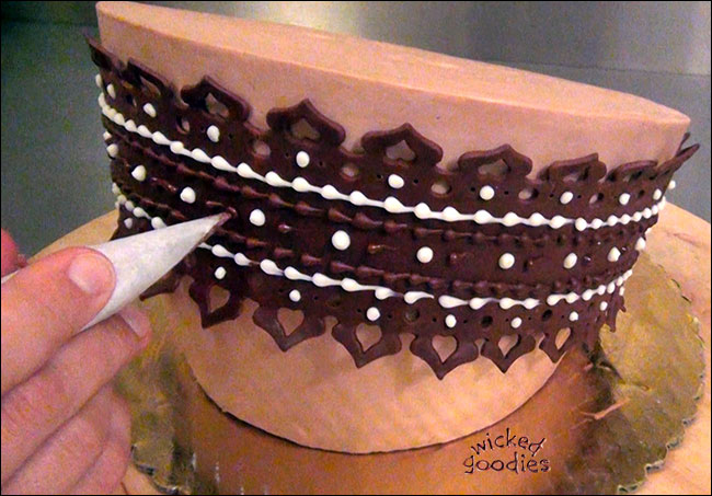 Modeling Chocolate Garter Belt Cake Decoration