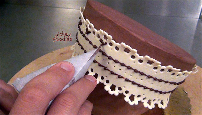 Modeling Chocolate Garter Belt Cake Decoration