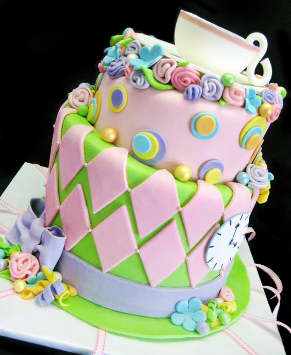 Mad Hatter Tea Party Cake by Jen Drury