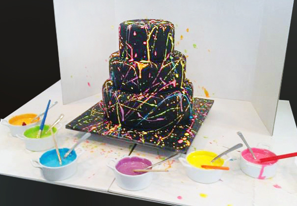 Paint Splatter Cake by Jen Drury