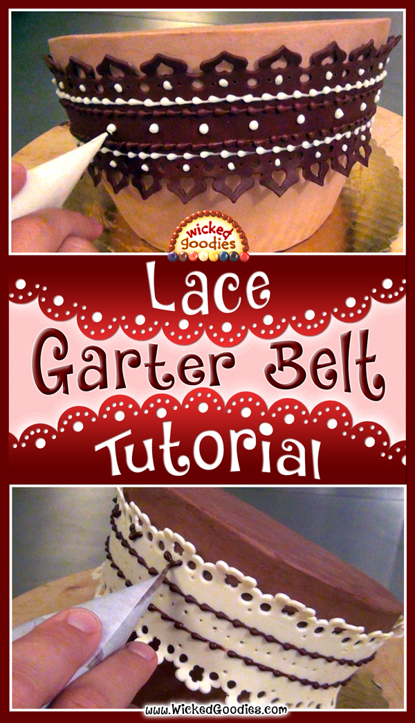 Lace Garter Belt Cake Wrap