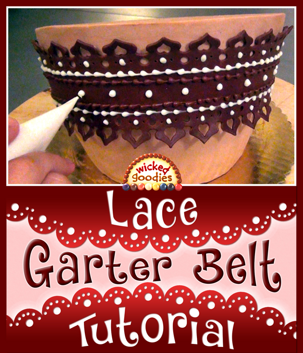 Lace Garter Belt Cake Wrap