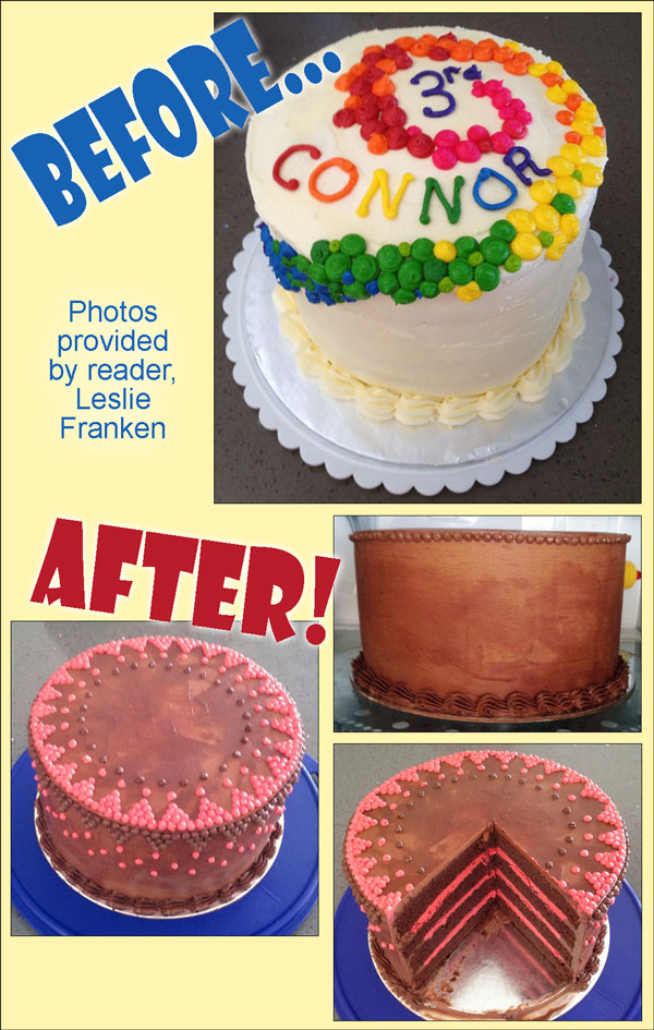 Before and After Buttercream Frosting