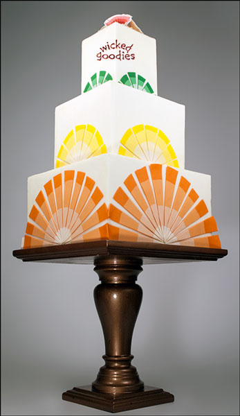 Citrus Sunburst Square Wedding Cake Wicked Goodies