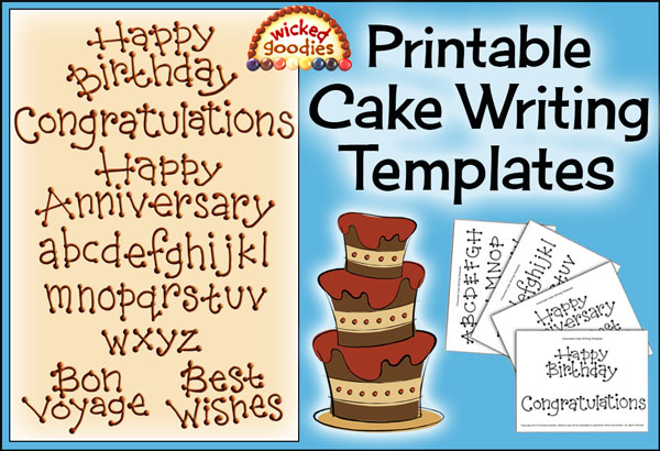 Chocolate Cake Writing Templates