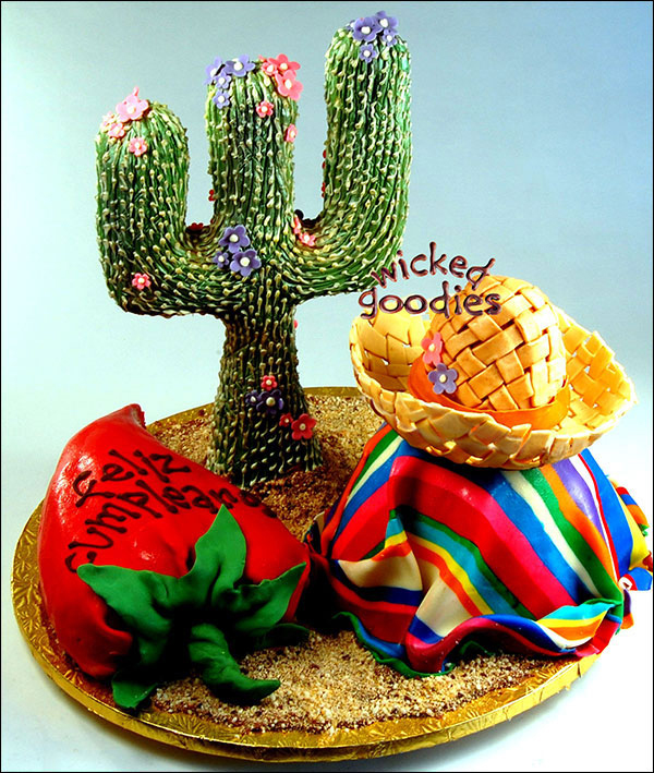 Cactus Cake, Sleeping Mexican Cake, and Chili Pepper Cake