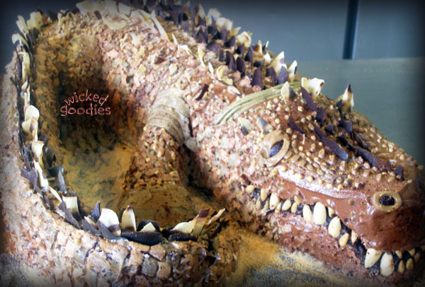 Crocodile Cake with Creepy Edible Teeth