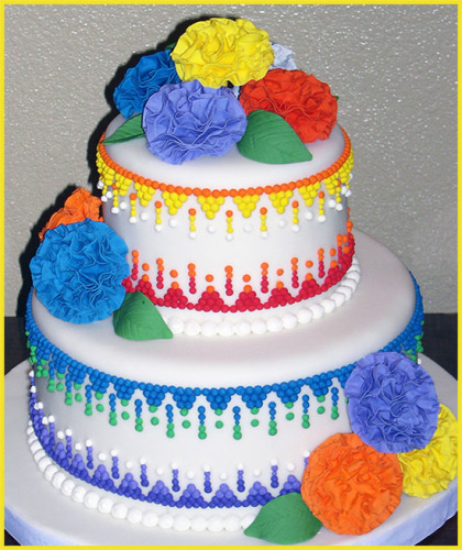 Mexican Fiesta Cake with Fondant