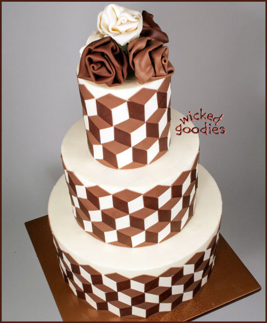 Chocolate Optical Illusion Cake