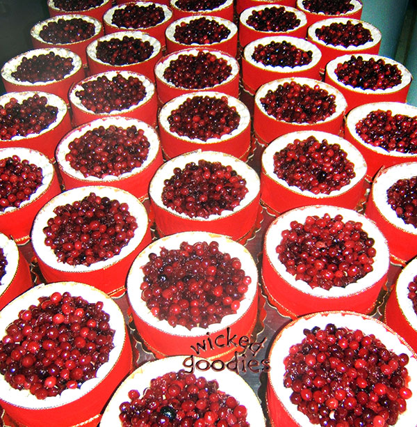 Cranberry Champagne Cheesecakes