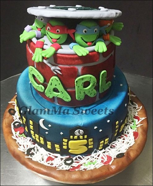 Ninja Turtle Cake made by GlamMa Sweets