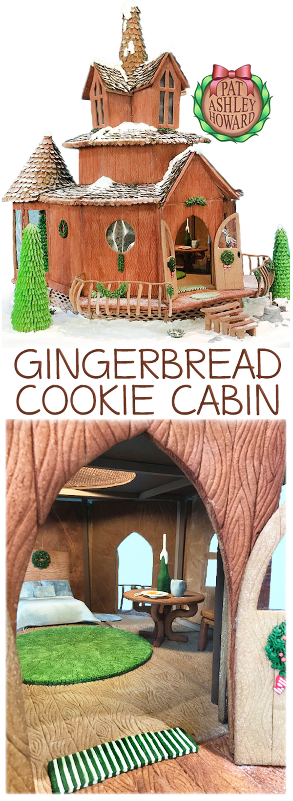 Gingerbread Cookie Wood Cabin