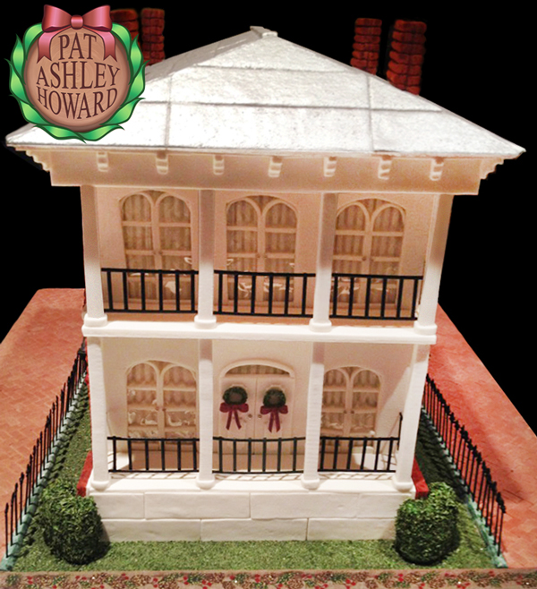 Red Brick Colonial Style Gingerbread House