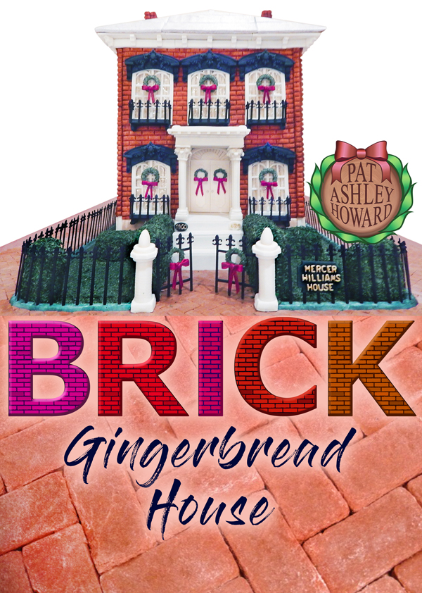 Red Brick Colonial Style Gingerbread House