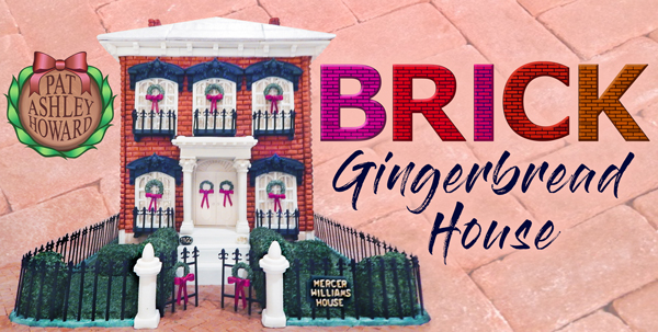 Red Brick Colonial Style Gingerbread House