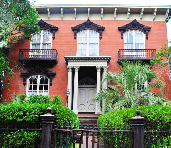 Red Brick Colonial Style Gingerbread House