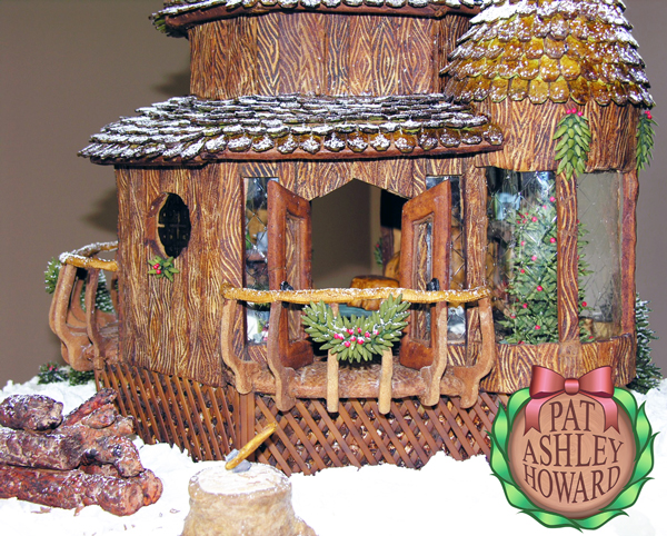 Woodland Winter Gingerbread Cabin