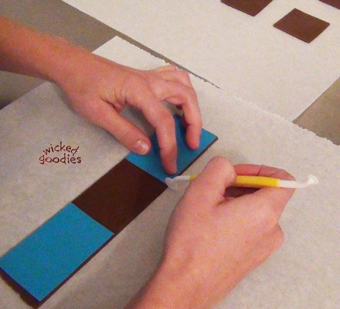 Cutting Gingerbread House Dough